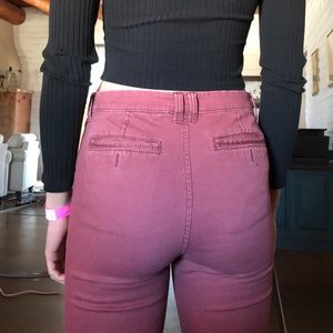 red skinny jeans